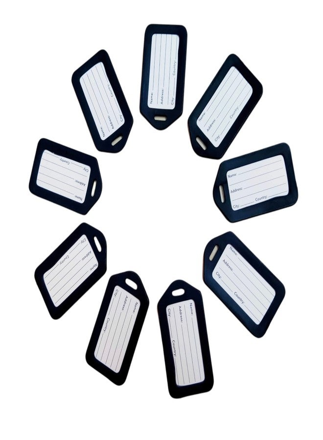 Kidultz (Pack of 12) Luggage Tags, Smart Tags for Travel suitcases, School Bags, etc..for Easily Identification of Bags Available with Silicon Band(Black) - Image 2